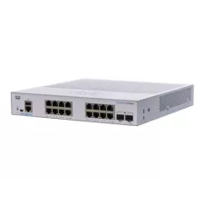 obrázek produktu Cisco Business 350 Series CBS350-16T-E-2G - Přepínač - L3 - řízený - 16 x 10/100/1000 + 2 x gigabitů SFP - Lze montovat do rozvaděč