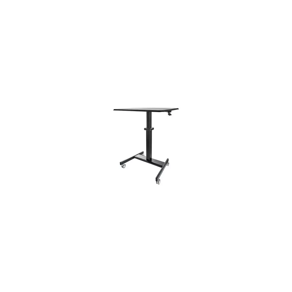 Obrázek produktu StarTech.com Mobile Standing Desk, Portable Sit Stand Ergonomic Height Adjustable Cart on Wheels, Rolling Computer/Laptop Workstation Table with Locking One-Touch Lift for Teacher/Student
