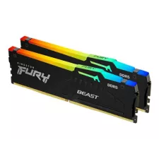 obrázek produktu Kingston FURY Beast RGB - DDR5 - sada - 16 GB: 2 x 8 GB - DIMM 288-pin - 5600 MHz / PC5-44800 - CL40 - 1.25 V - bez vyrovnávací paměti - 