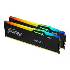 obrázek produktu Kingston FURY Beast RGB - DDR5 - sada - 16 GB: 2 x 8 GB - DIMM 288-pin - 6000 MHz / PC5-48000 - CL40 - 1.1 V - bez vyrovnávací paměti - o