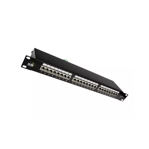 obrázek produktu Solarix 19&quot; Patch panel STP 24xRJ45 Cat6 1U osazený