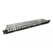 obrázek produktu Solarix SX24M-0-STP-BK-UNI-N - Patch panel (záslepný) - modular - černá - 1U - 24 porty