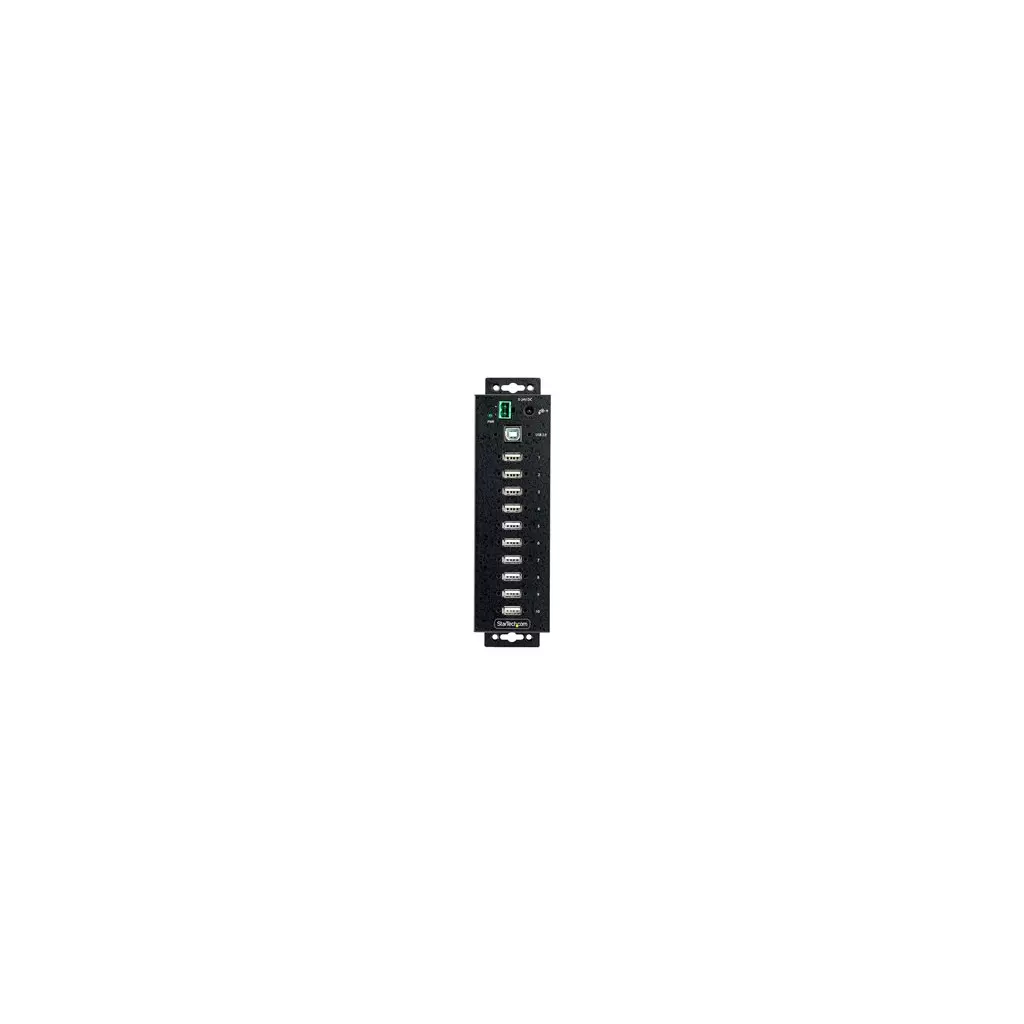 Obrázek produktu StarTech.com 10-Port Industrial USB 2.0 Hub, Rugged USB Hub w/15kV Air/8kV Contact ESD Level 4 Protection, DIN/Wall/Desk Mountable USB-A Hub, Multiport USB Hub with Locking Ports