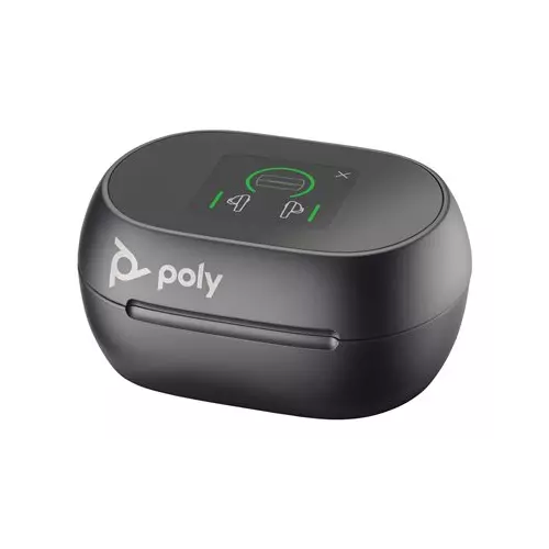 obrázek produktu Poly Voyager Free 60+ UC M Carbon Black Earbuds +BT700 USB-C Adapter +Touchscreen Charge Case