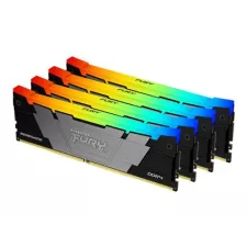 obrázek produktu Kingston FURY Renegade RGB - DDR4 - sada - 32 GB: 4 x 8 GB - DIMM 288-pin - 3600 MHz / PC4-28800 - CL16 - 1.35 V - bez vyrovnávací paměti