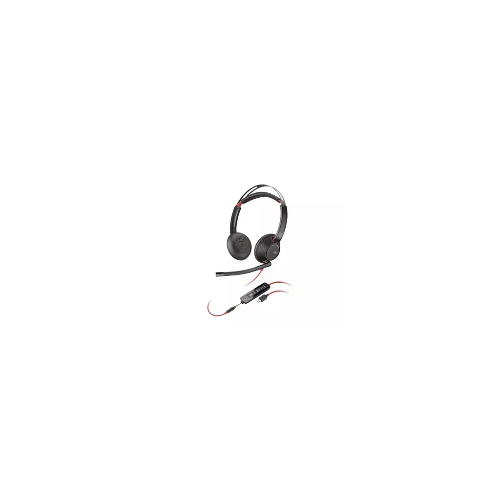 Obrázek produktu Poly Blackwire 5220 Stereo USB-C Headset +3.5mm Plug +USB-C/A Adapter (Bulk)