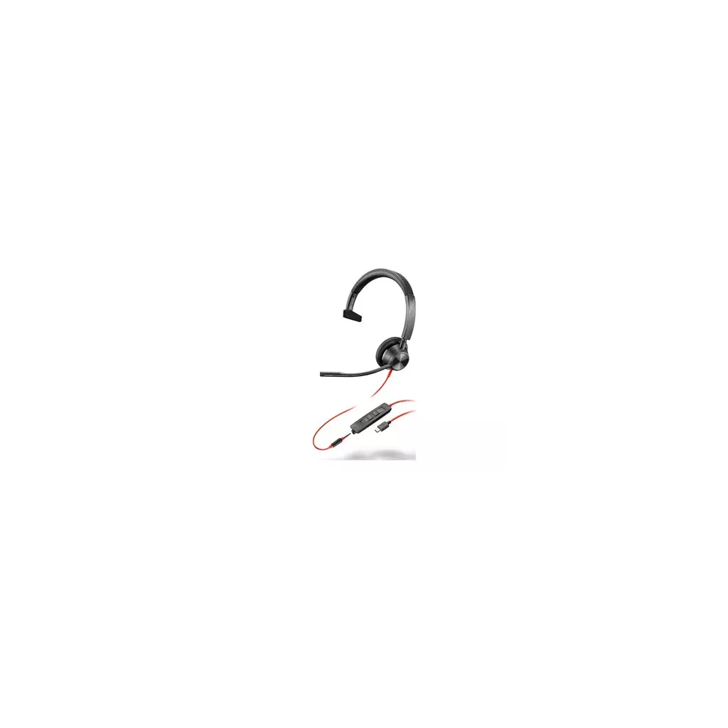Obrázek produktu Poly Blackwire 3315 Monaural USB-C Headset +3.5mm Plug +USB-C/A Adapter