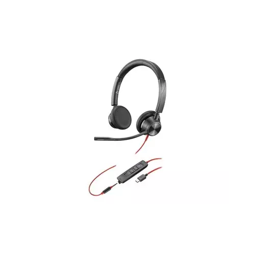 obrázek produktu Poly Blackwire 3325 Stereo USB-C Headset +3.5mm Plug +USB-C/A Adapter