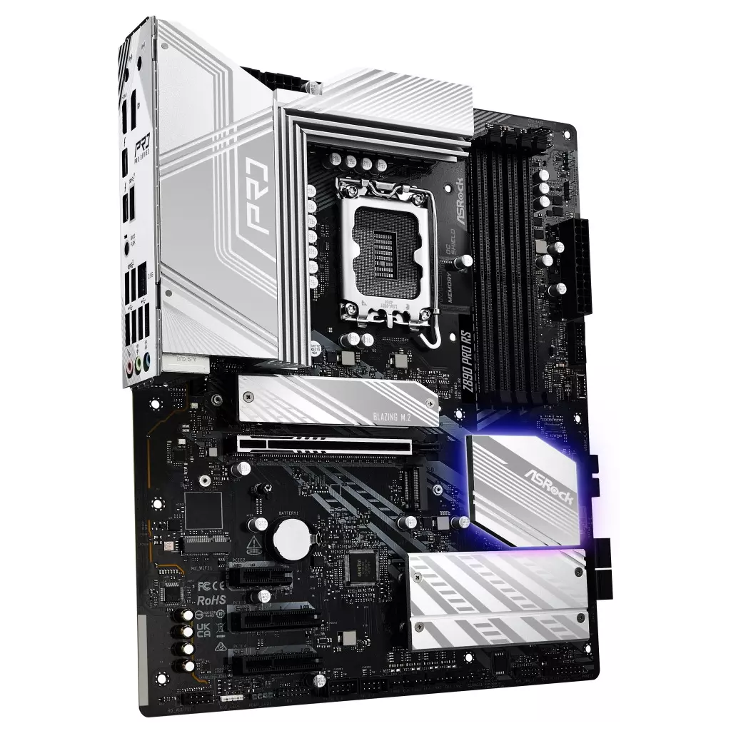 Obrázek produktu ASRock Z890 Pro RS Intel Z890 LGA1851 4x DDR5 4x M.2 HDMI DP 2x Thunderbolt 4 ATX