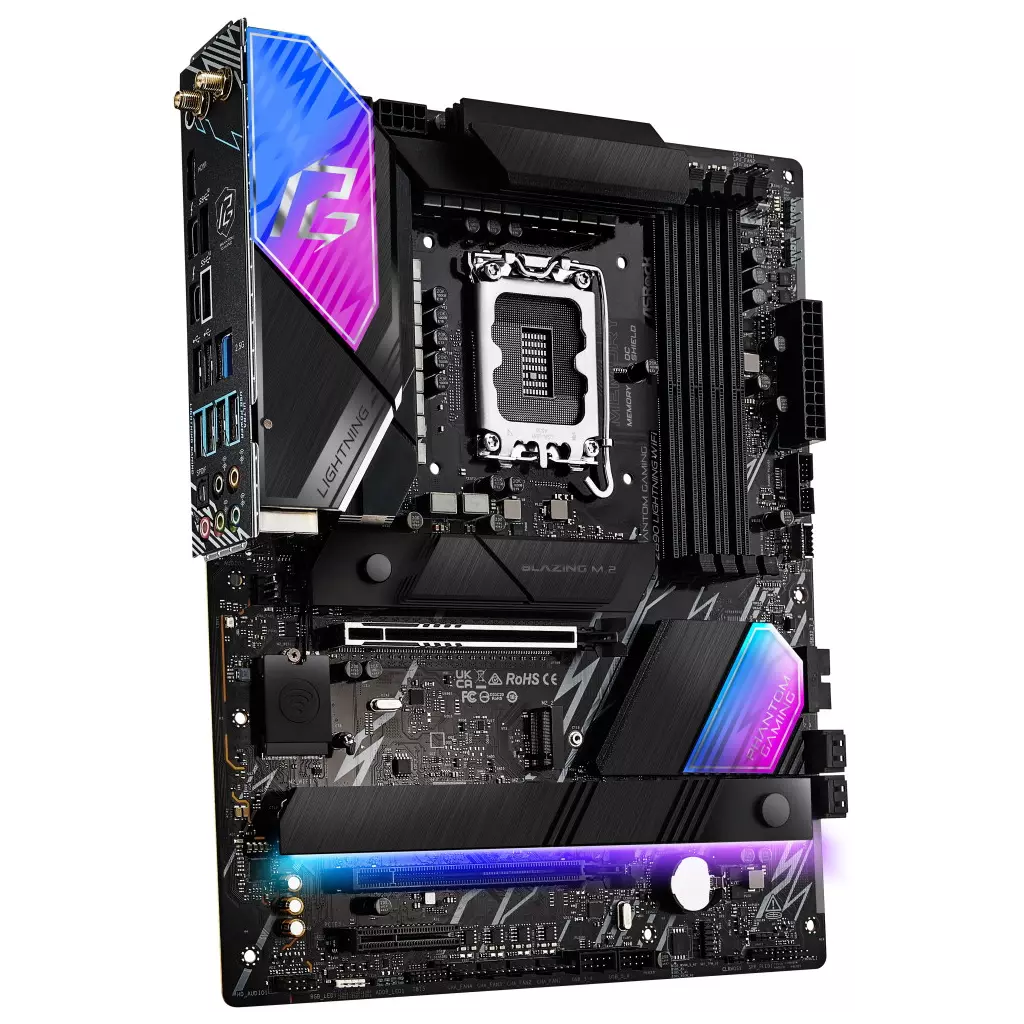 Obrázek produktu ASRock Z890 Lightning WiFi Intel Z890 LGA1851 4x DDR5 4x M.2 HDMI 2x Thunderbolt 4 WiFi ATX