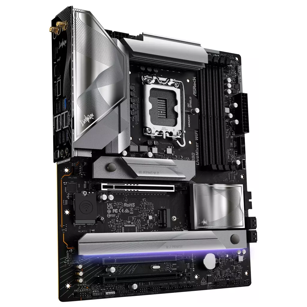 Obrázek produktu ASRock Z890 Livemixer WiFi Intel Z890 LGA1851 4x DDR5 4x M.2 HDMI 2x Thunderbolt 4 WiFi ATX