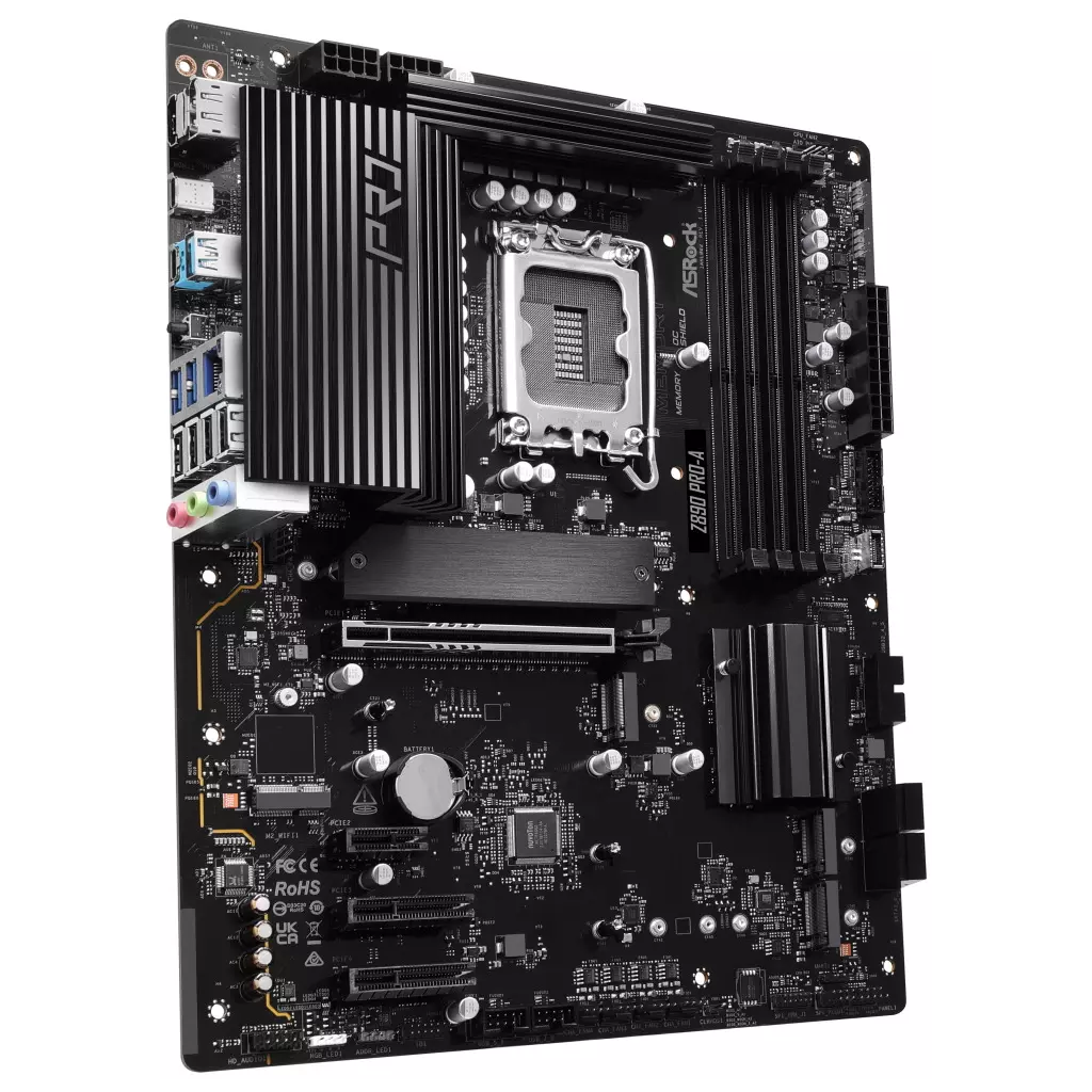 Obrázek produktu ASRock Z890 Pro-A Intel Z890 LGA1851 4x DDR5 4x M.2 HDMI DP Thunderbolt 4 USB-C ATX