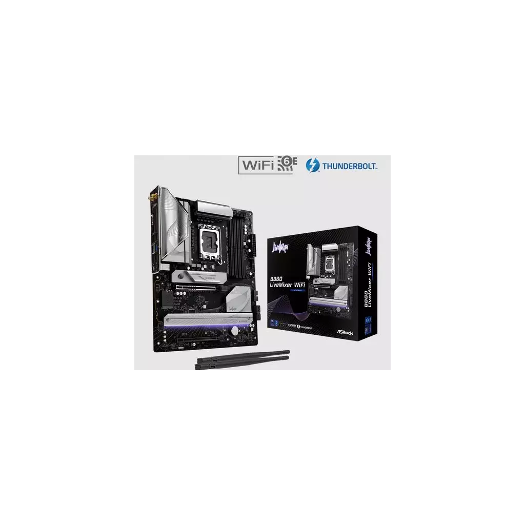 Obrázek produktu ASRock B860 LIVEMIXER WIFI (Intel 1851, 4xDDR5, WIFI, ATX)