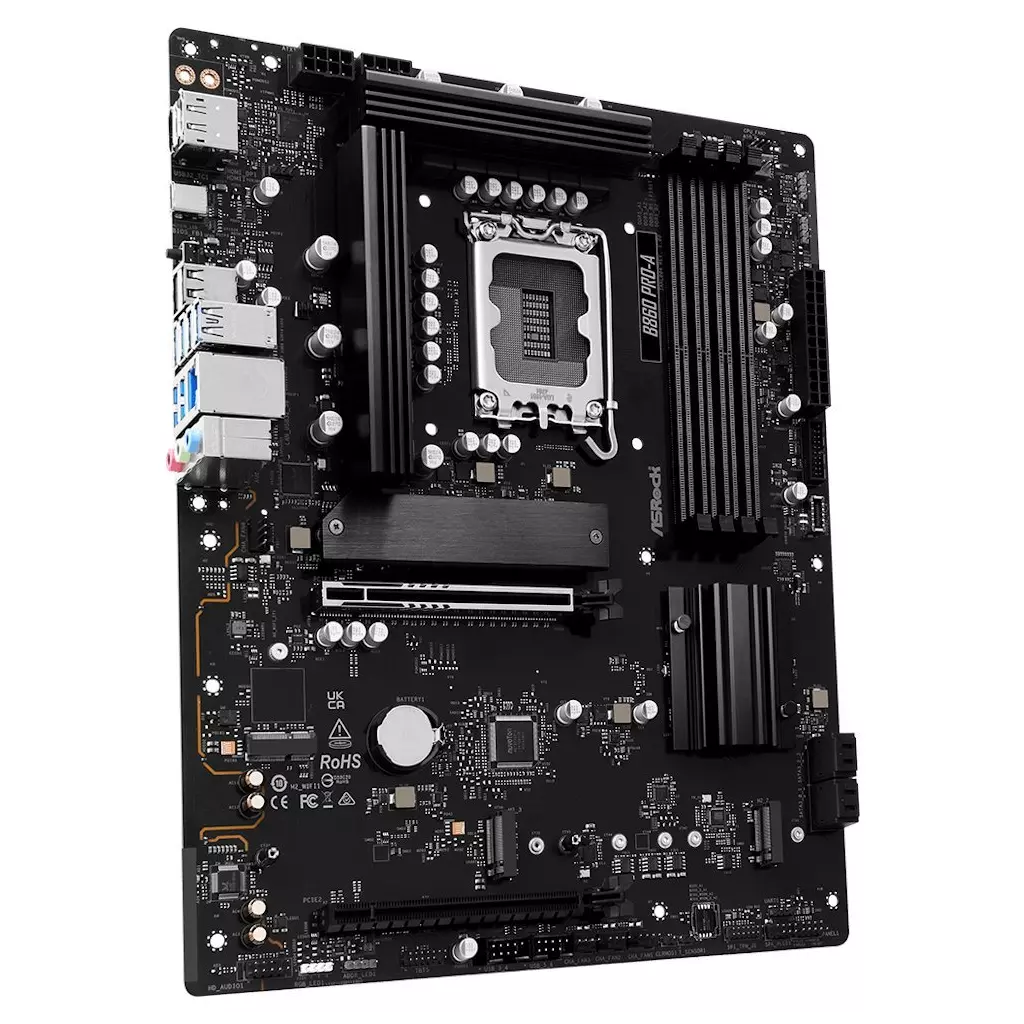 Obrázek produktu ASRock B860 Pro-A Intel B860 LGA1851 4x DDR5 3x M.2 HDMI DP USB-C ATX