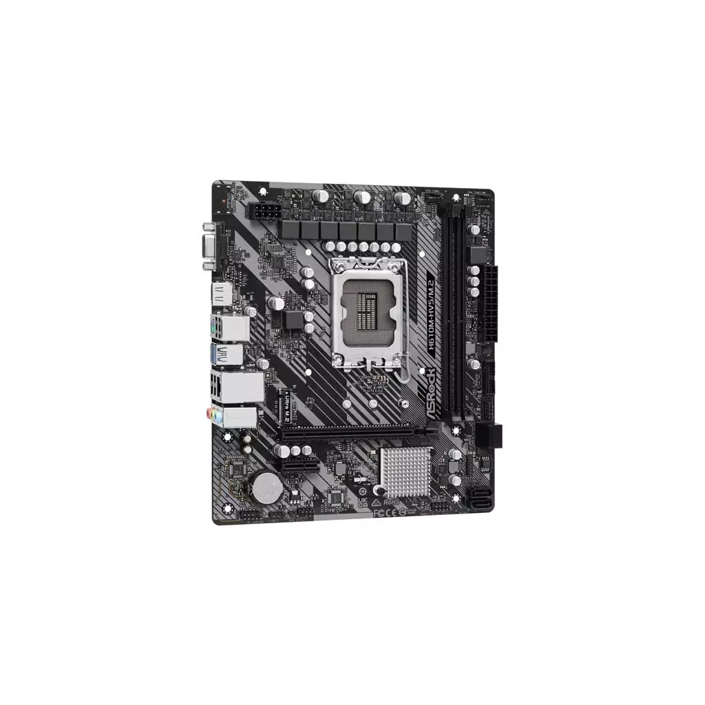 Obrázek produktu ASRock H610M-HVS/M.2 R2.0 / LGA1700 / Intel H610 / 2x DDR4 / M.2 / HDMI / VGA / mATX