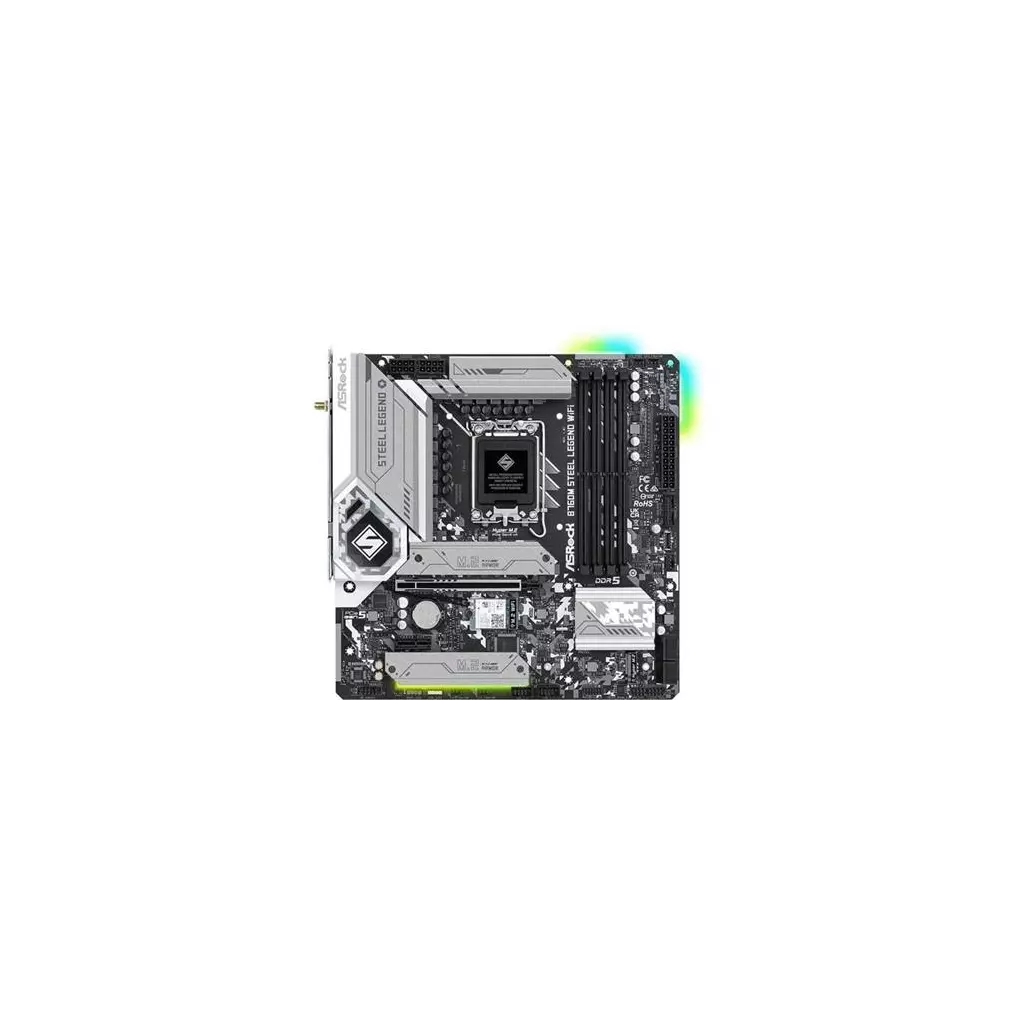 Obrázek produktu ASRock MB Sc LGA1700 B760M STEEL LEGEND WIFI, Intel B760, 4xDDR5, 1xDP, 1xHDMI, WI-FI, mATX