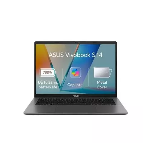 obrázek produktu Asus Vivobook S14 - Snapdragon X X1 26 100 16GB 1TB SSD 14" 2,5K IPS 2y PUR Win 11 Home šedá