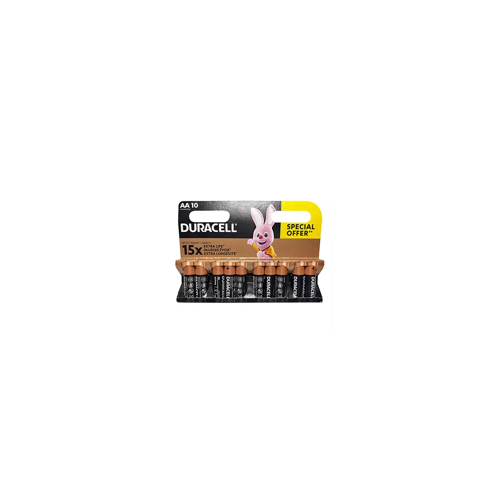 Obrázek produktu Baterie Duracell Basic, AA (LR6), blistr, 10-pack, 42308