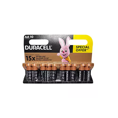 obrázek produktu Baterie Duracell Basic, AA (LR6), blistr, 10-pack, 42308