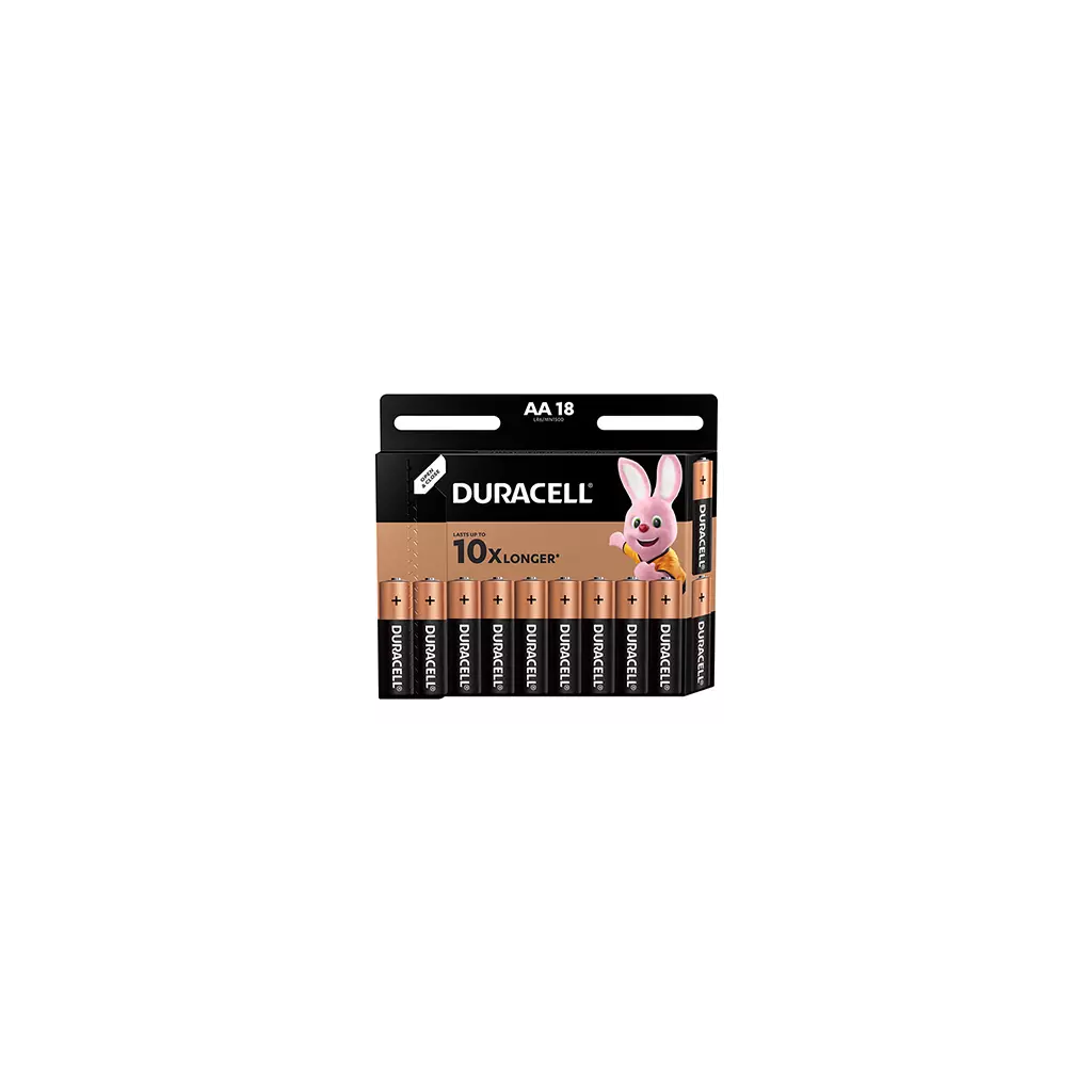 Obrázek produktu Baterie Duracell Basic, AA (LR6), blistr, 18-pack, 42306