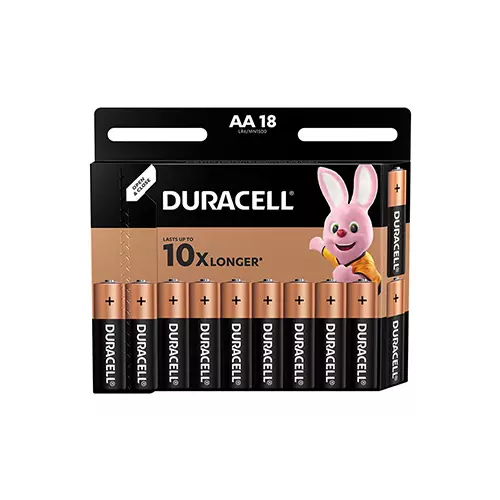 obrázek produktu Baterie Duracell Basic, AA (LR6), blistr, 18-pack, 42306
