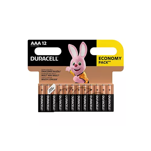 obrázek produktu Baterie Duracell Basic, AAA (LR03), blistr, 12-pack, 42325