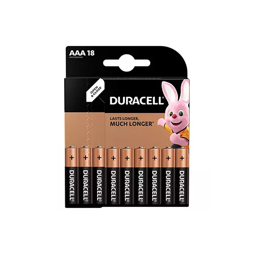 obrázek produktu Baterie Duracell Basic, AAA (LR03), blistr, 18-pack, 42326