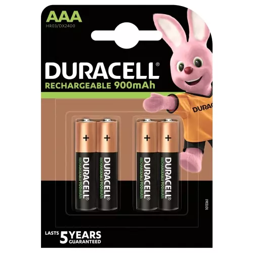 obrázek produktu Duracell Rechargeable nabíjecí baterie 900mAh 4 ks (AAA)