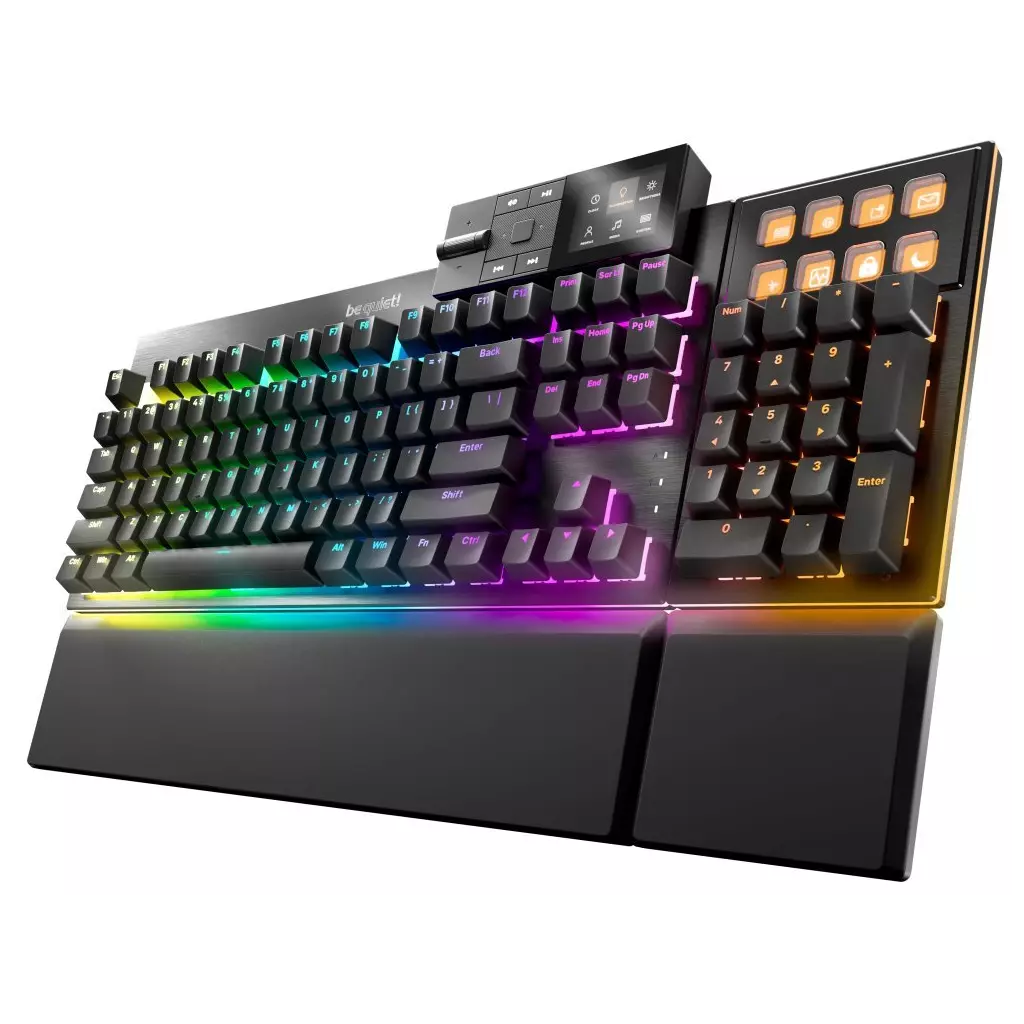 Obrázek produktu Be quiet! klávesnice DARK MOUNT Silent Tactile tichá modulární ARGB 8 funk. kláves zřetelný stisk US černá