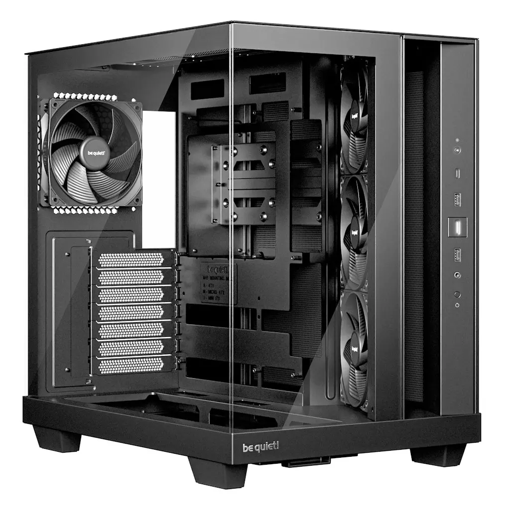 Obrázek produktu Be quiet! skříň LIGHT BASE 500 MidT 4x120mm PWM fans 2 x USB 3.2 USB-C panoramatická černá