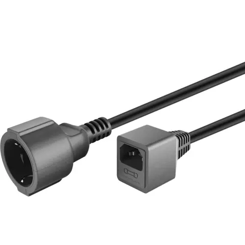 obrázek produktu Goobay Prodlužovací přívod 230V s EURO konektorem C14 (IEC connection) , 20cm