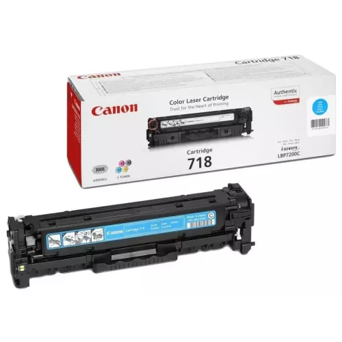 obrázek produktu Canon originální toner CRG-718C/ LBP-7200/ 7660/ 7680/ MF-80x0/ MF724/ 2900 stran/K/ azurový