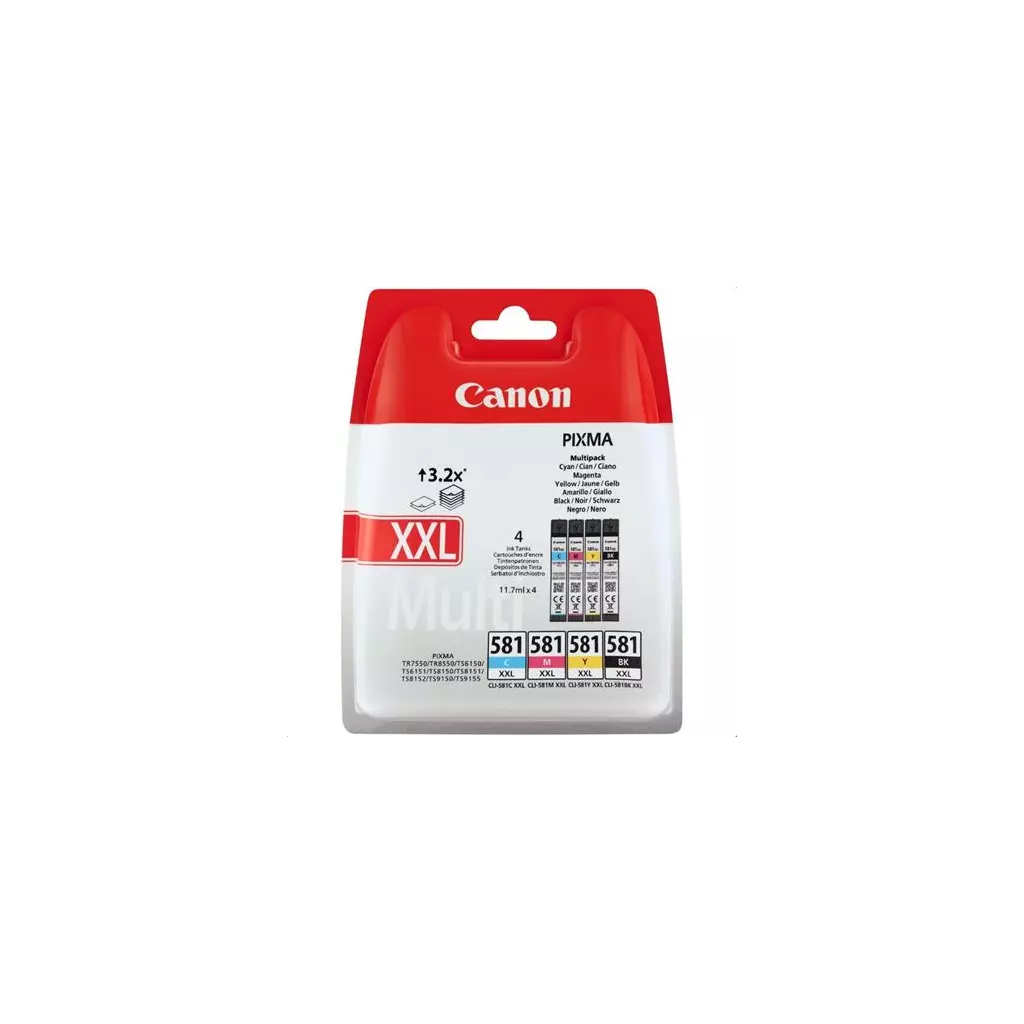 Obrázek produktu Canon CLI-581XXL C/M/Y/BK MULTIPACK