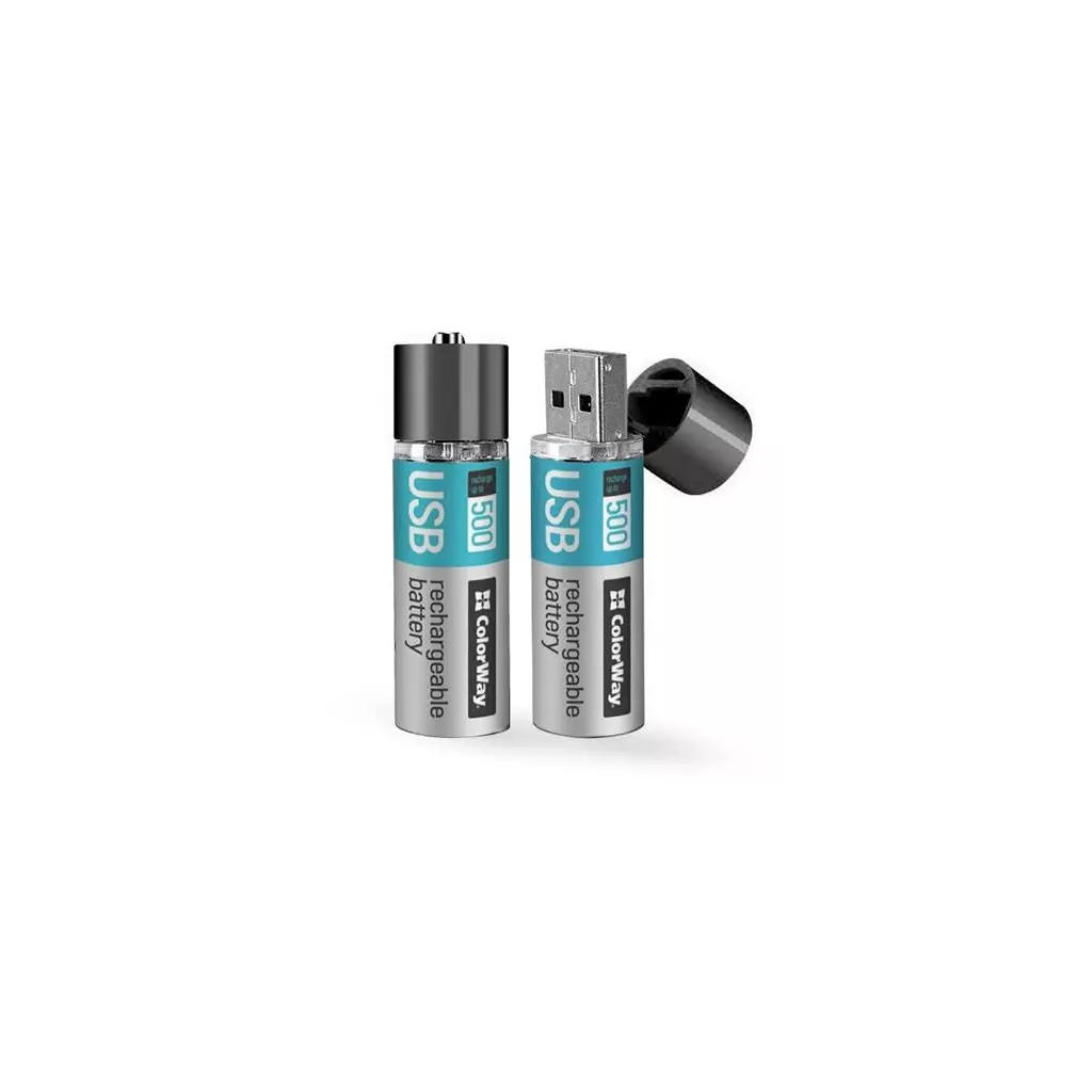 Obrázek produktu Colorway nabíjecí baterie AA 1200mAh/ USB/ 1.5V/ 2ks v balení