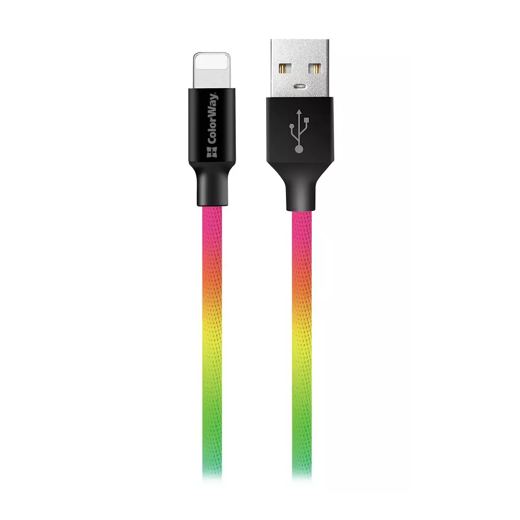 Obrázek produktu Colorway Datový Kabel USB/ Apple Lightning/ 2.4A/ 1m/ Multicolor