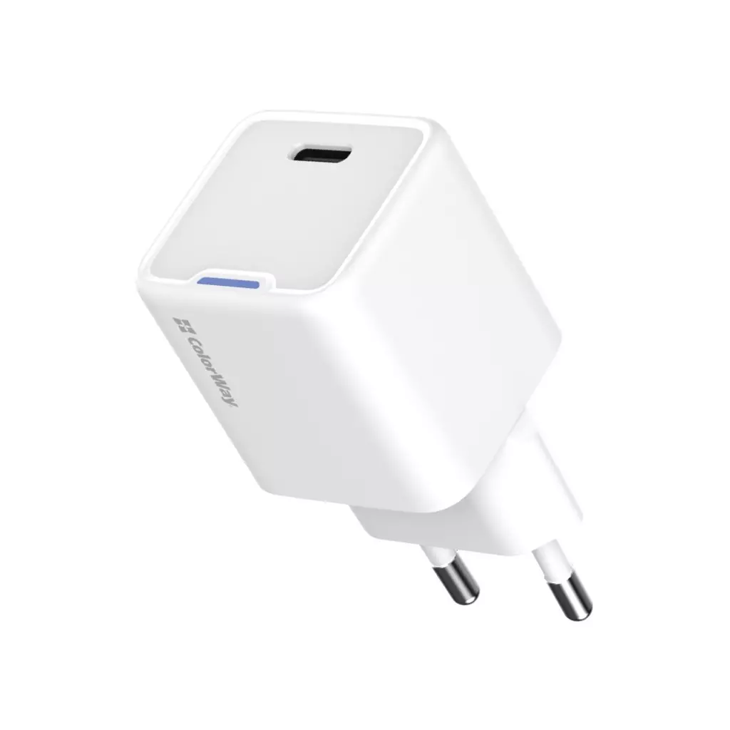 Obrázek produktu COLORWAY 1x USB-C/ síťová nabíječka/ GaN/ PD/ PPS/ 35W/ Bílá