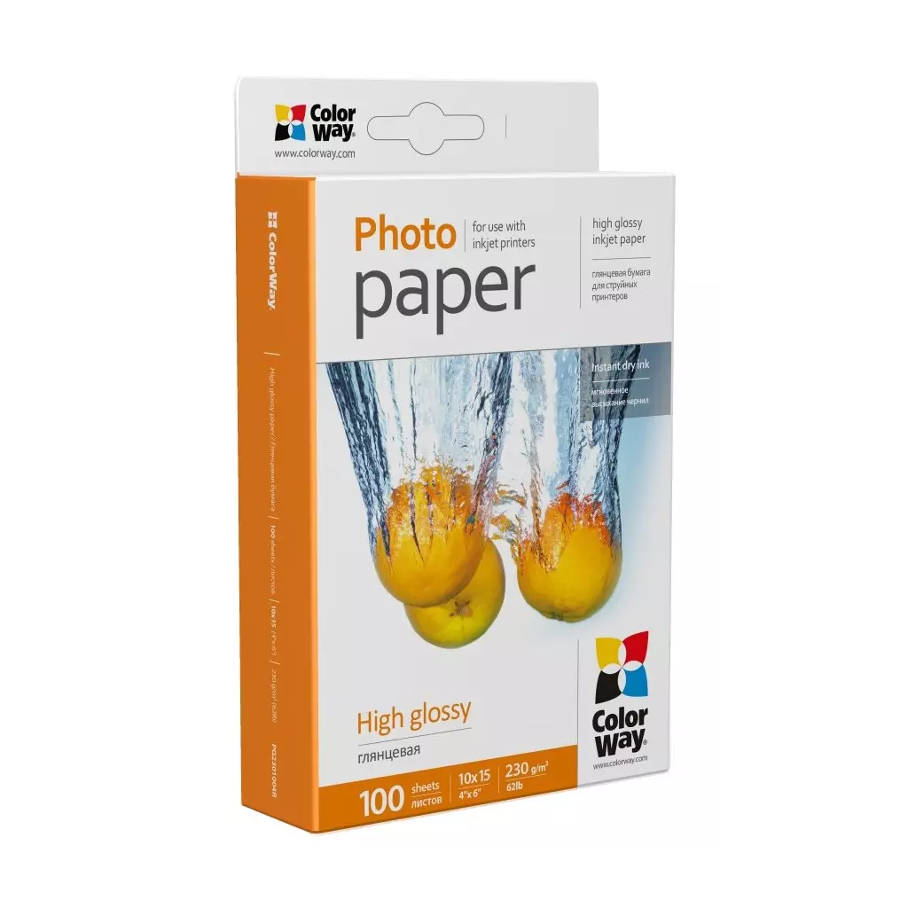 Obrázek produktu COLORWAY fotopapír/ high glossy 230g/m2, 10x15/ 100 kusů