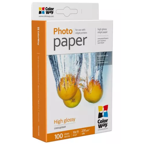 obrázek produktu COLORWAY fotopapír/ high glossy 230g/m2, 10x15/ 100 kusů