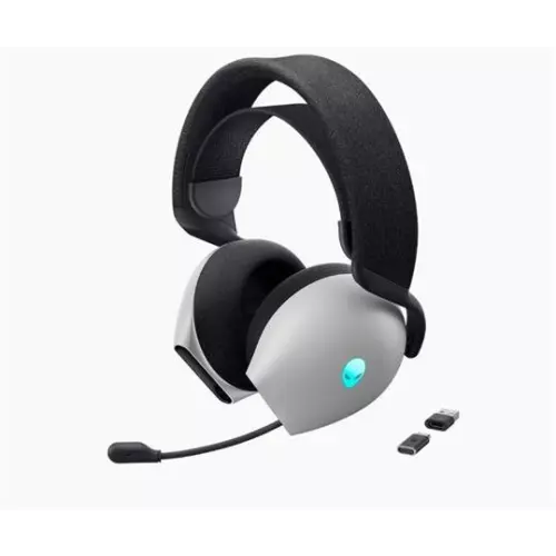 obrázek produktu DELL bezdrátová náhlavní souprava AW725H/ Wireless gaming Tri - mode Headset/ sluchátka + mikrofon/ bílá