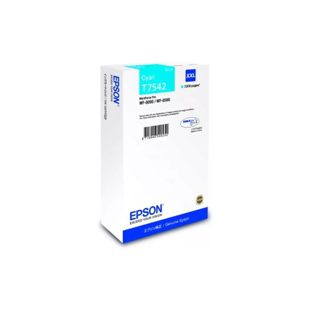 Obrázek produktu Epson WF-8x90 Series Ink Cartridge XXL Cyan C13T754240