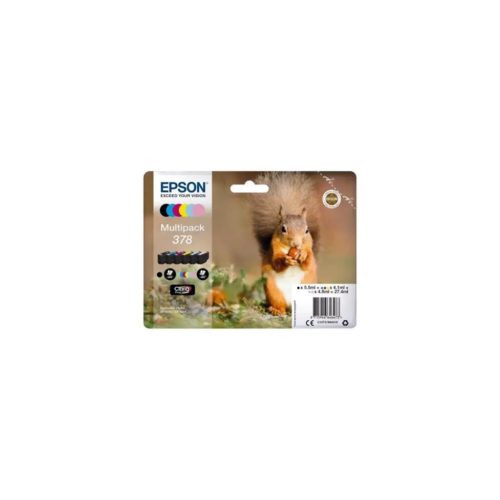 Obrázek produktu Epson Multipack 6-colours 378 Claria Photo HD Ink C13T37884010 - originální