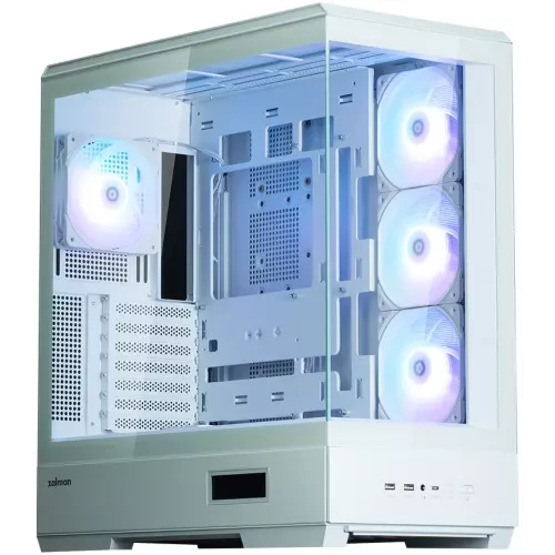 obrázek produktu Zalman skříň P50 DS Middle Tower 4x120mm ARGB fan 2x USB 3.0 USB-C panoramatická bílá