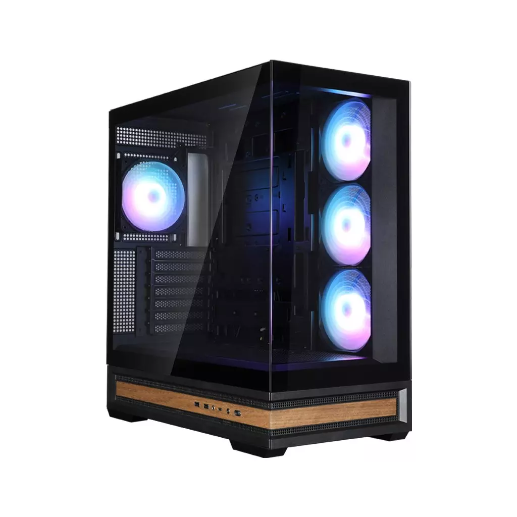 Obrázek produktu Zalman skříň P40 Namu midT 4x120mm ARGB fan 2xUSB 3.0 USB-C panoramatická dřevěné doplňky černá