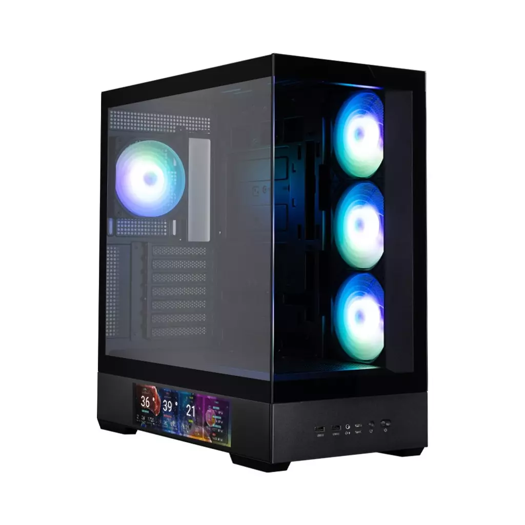 Obrázek produktu Zalman skříň P40 DS ATX 4x120mm ARGB fan 2xUSB 3.0 USB-C displej panoramatická černá