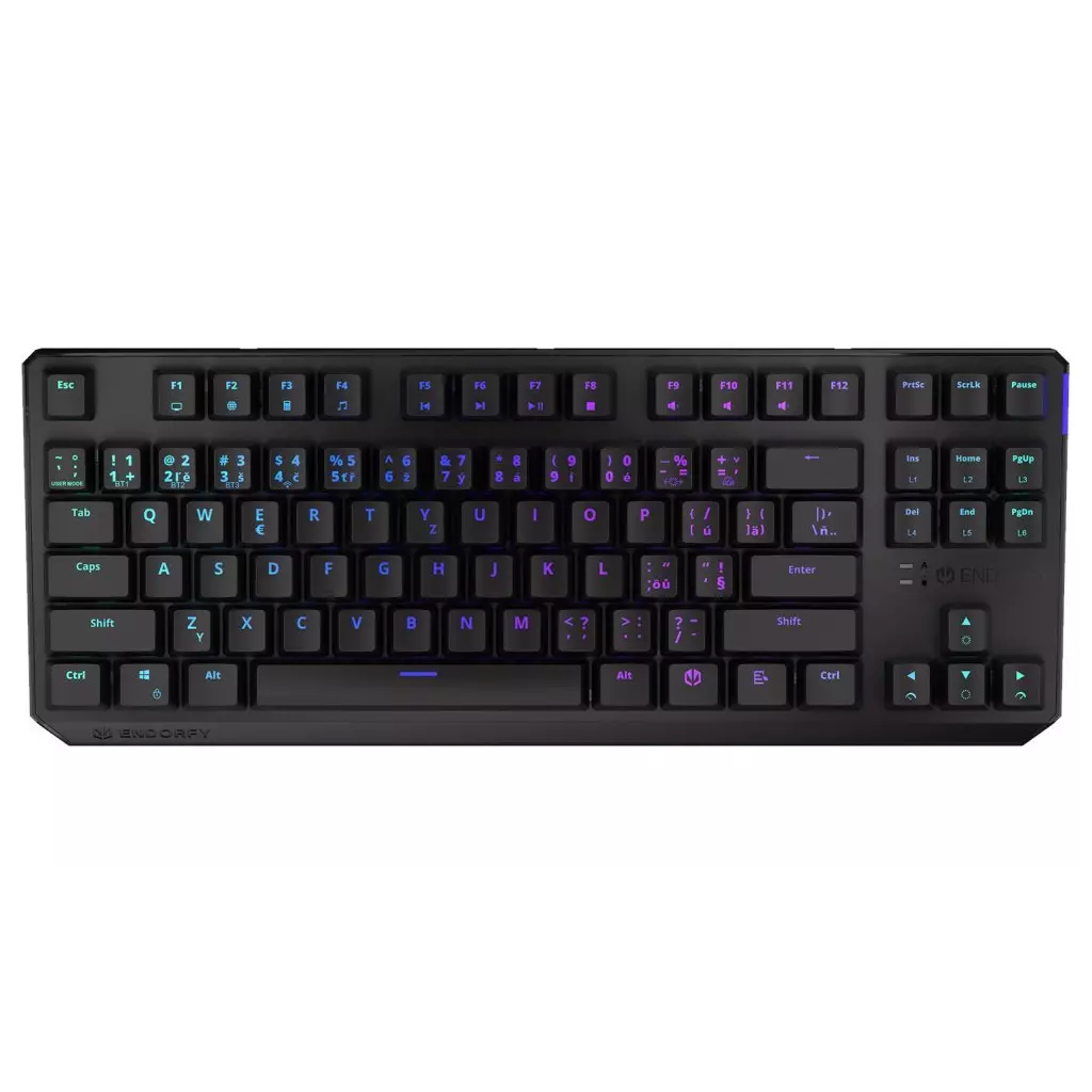 Obrázek produktu Endorfy herní klávesnice Thock TKL Wireless Red RGB red sw. bezdrátová mechanická CZ SK layout černá