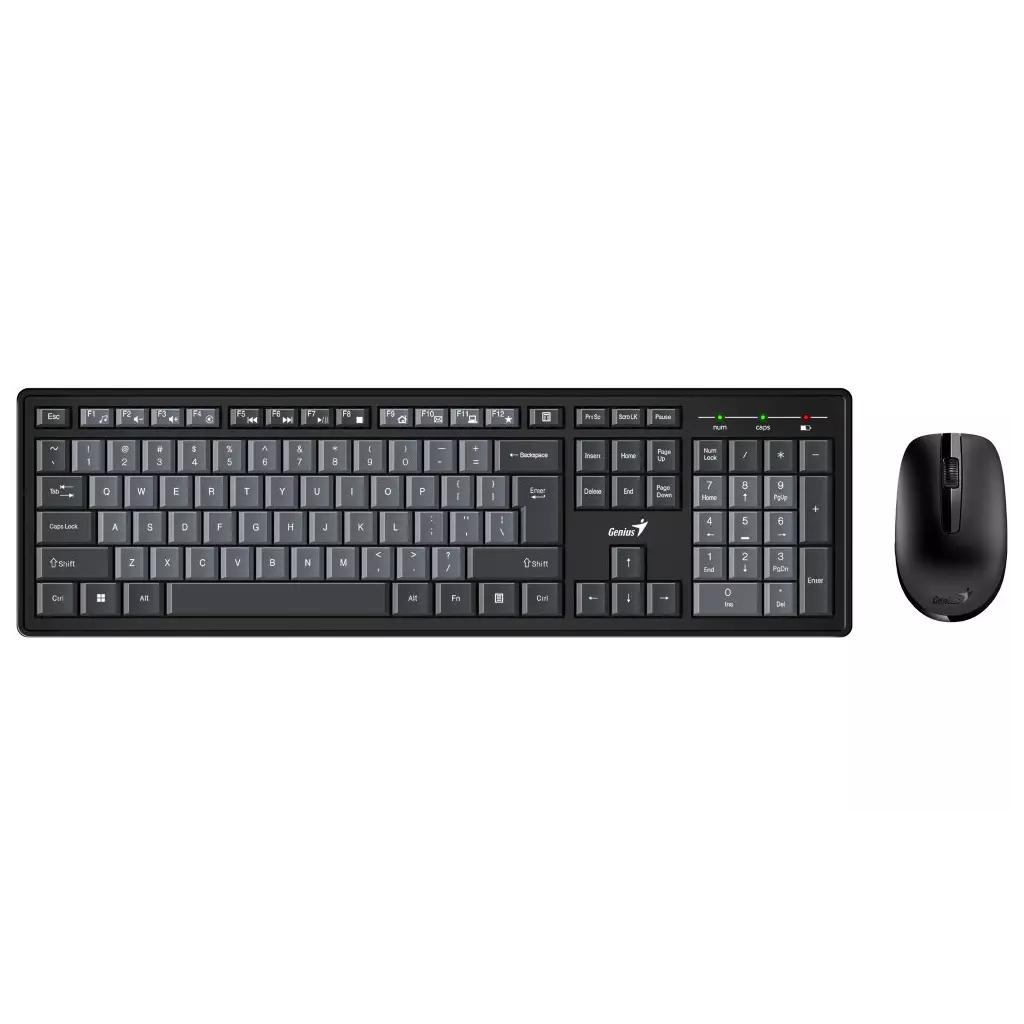 Obrázek produktu Genius Smart KM-8200 Dual Color Bezdrátový set 2,4GHz mini receiver USB černošedá CZ+SK layout