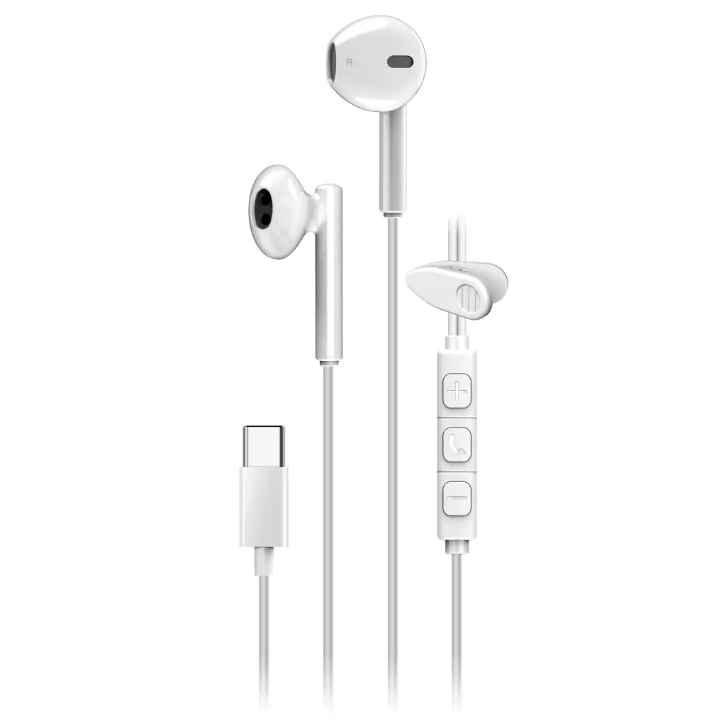 Obrázek produktu Genius headset HS-M366 White bílý USB-C 360° rotační klip