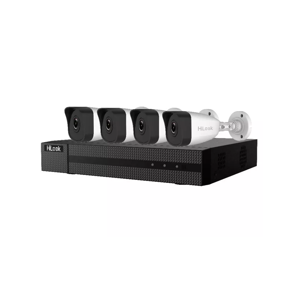 Obrázek produktu HiLook Powered by HIKVISION/ Network KIT IK-4142BH-MH/P(C)/ 2Mpx/ 4x kamery IPC-B121H 2.8mm/ 1x NVR-104MH-D/4P/ 1TB HDD