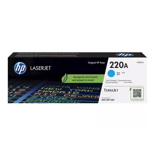obrázek produktu HP 220A Cyan Original LaserJet Toner Cartridge (1,800 pages)