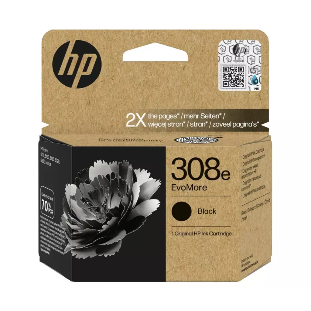 Obrázek produktu HP 308e ink. náplň EvoMore černá, 7FP22UE
